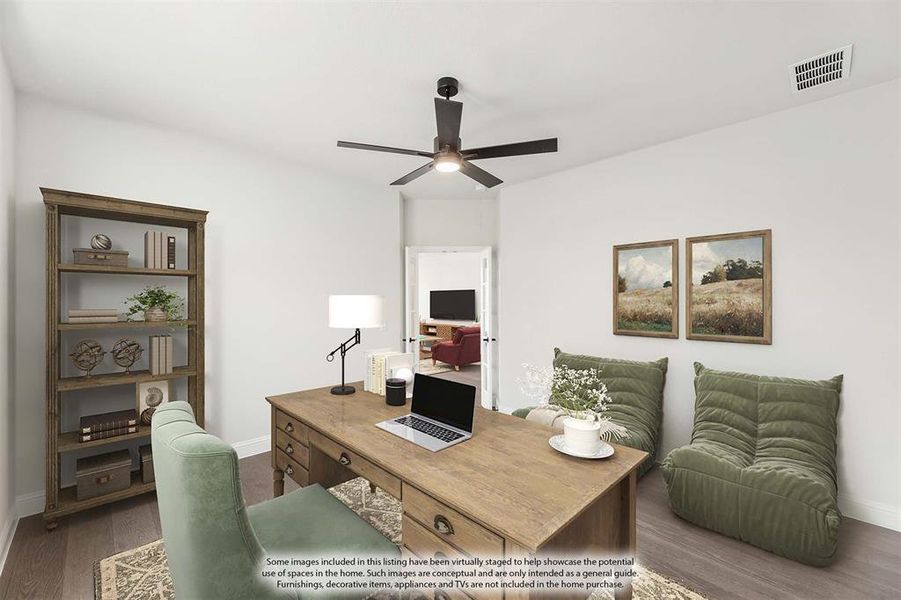 Furnished interior view inside a new home in Chaparral Park, Oak Point (Image 10).