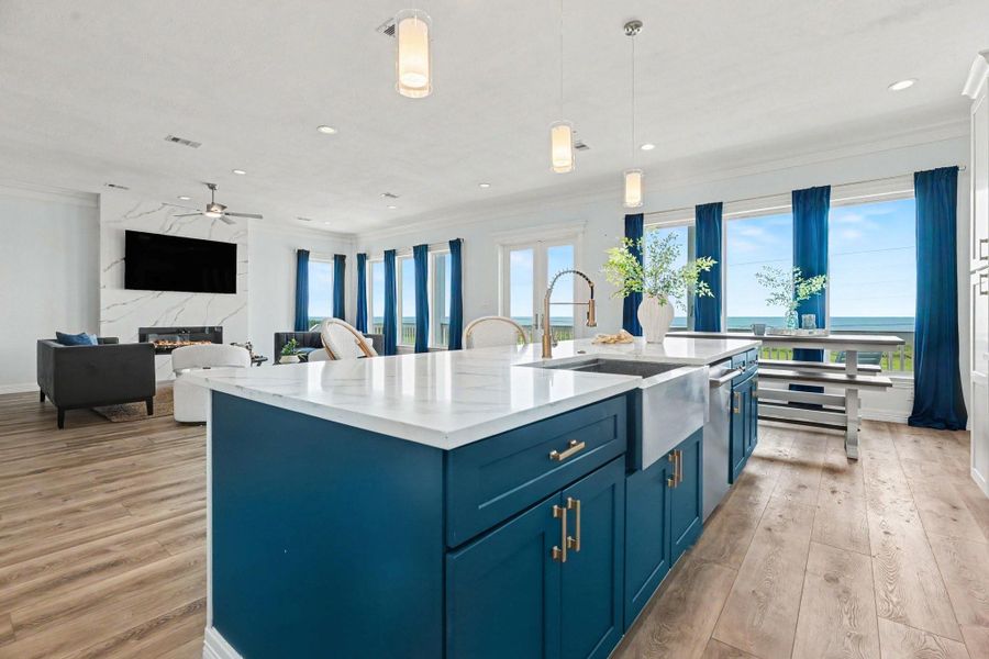 Furnished interior view inside a new home in , Galveston (Image 16).