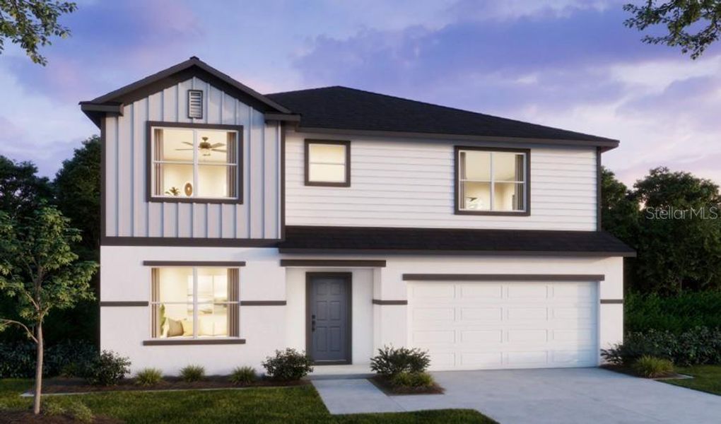 Front exterior of a new home in Deland, Deland, FL, highlighting curb appeal (Image 1). Front exterior of a new home in Deland, Deland, FL, highlighting curb appeal (Image 1).