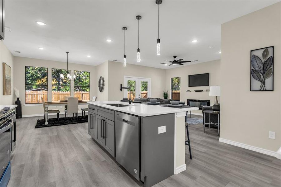 Furnished interior view inside a new home in , Gun Barrel City (Image 13).