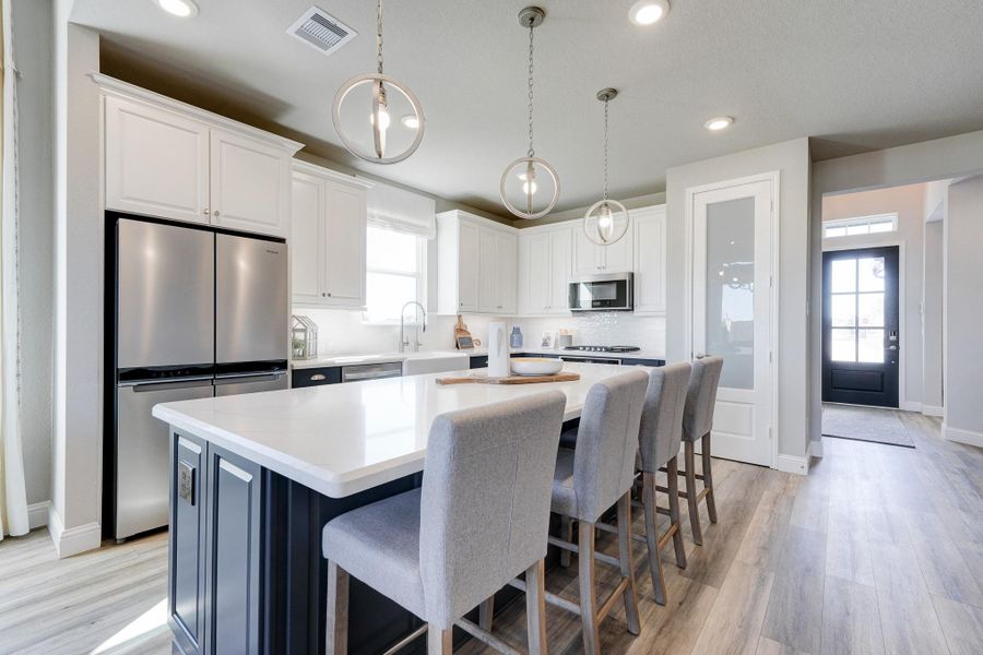 Furnished interior view inside a new home in Elyson: Elyson Duets, Katy (Image 36). Furnished interior view inside a new home in Elyson: Elyson Duets, Katy (Image 36).