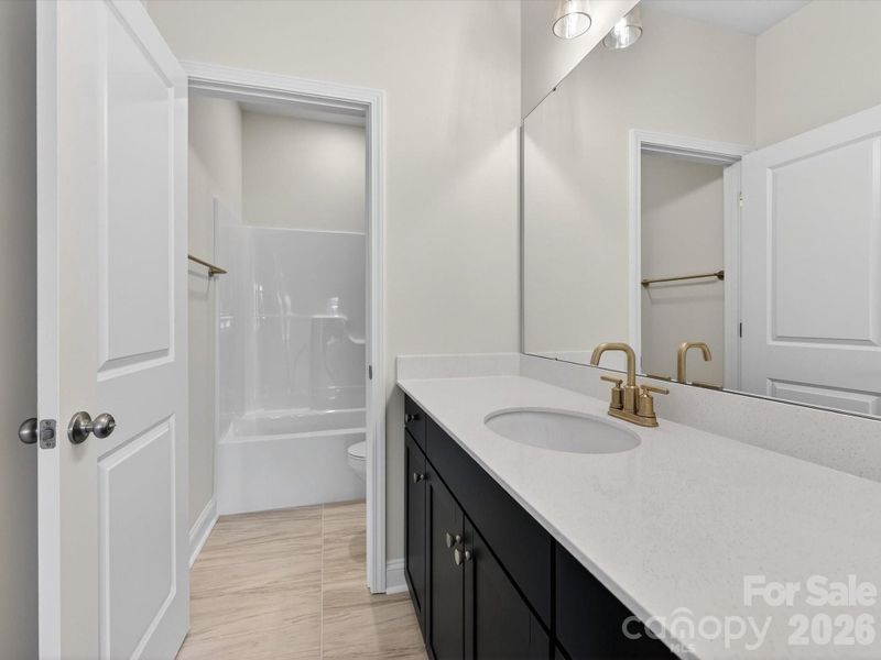 shared guest bath on the second floor