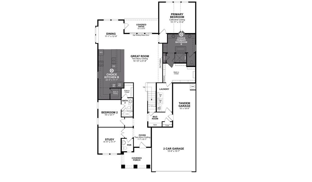 2D floor plan layout for the Vanderbilt by Beazer Homes in Ellwood: Prestige Collection, Iowa Colony, TX (Image 4). 2D floor plan layout for the Vanderbilt by Beazer Homes in Ellwood: Prestige Collection, Iowa Colony, TX (Image 4).