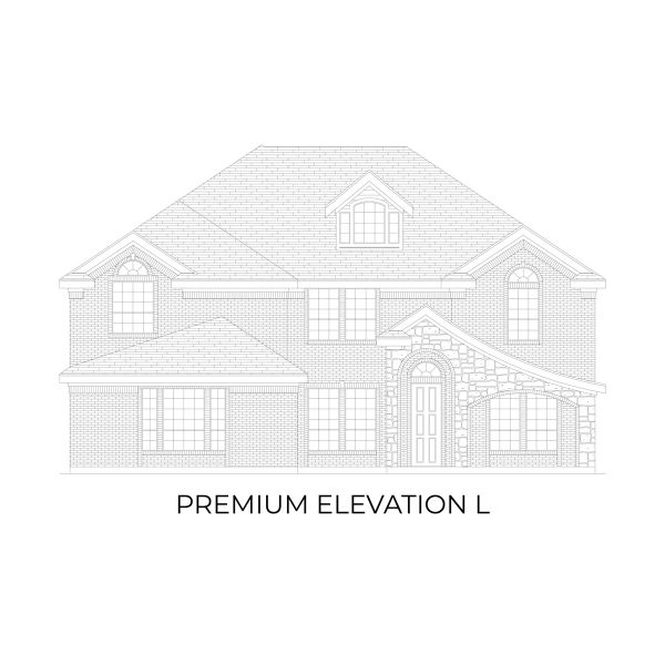 Representative rendering of the exterior for the Stonebriar 2FSW (w/Media) by First Texas Homes (Image 20).