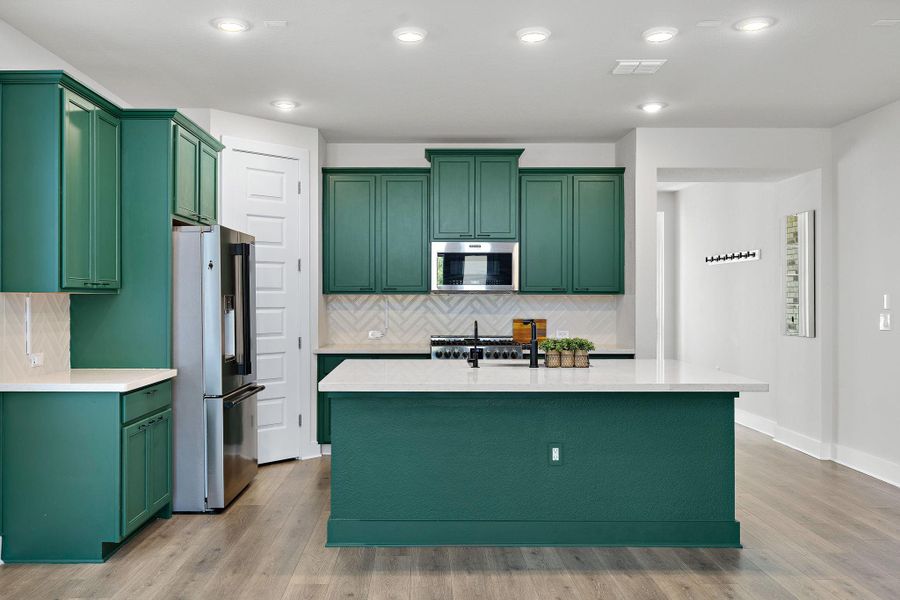 Outlets added to the island for functionality