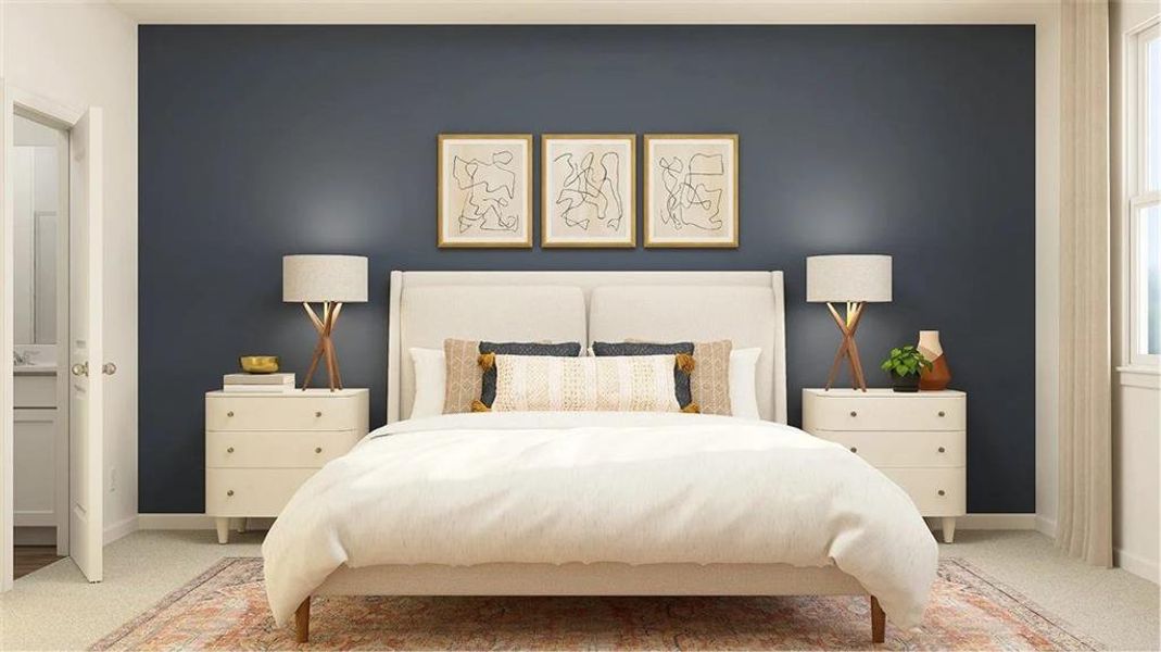 Furnished interior view inside a new home in Crossvine Village, LaGrange (Image 6).