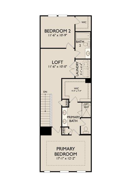 2D floor plan layout for the Esplanade by Ashton Woods in Promenade at Clari Park, Murfreesboro, TN (Image 4).