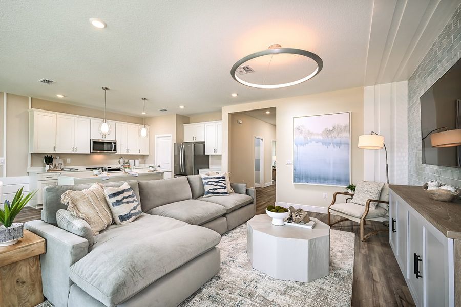 Representative furnished interior of a home built from the Mariposa by Casa Fresca Homes in Mirada, San Antonio (Image 6).