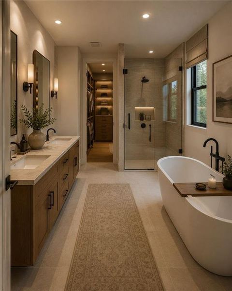 Furnished interior view inside a new home in , Atlanta (Image 4).