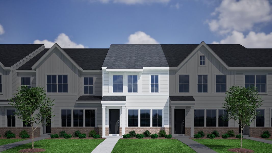 Representative exterior photo of a completed home built from the Clover - Genesis Value Collection by Mungo Homes in Westview, Charlotte, NC (Image 11).