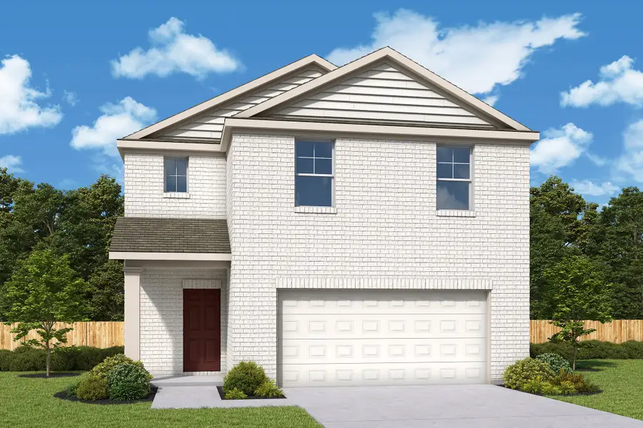 Front exterior of a new home in Magnolia Springs, Montgomery, TX, highlighting curb appeal (Image 1). Front exterior of a new home in Magnolia Springs, Montgomery, TX, highlighting curb appeal (Image 1).