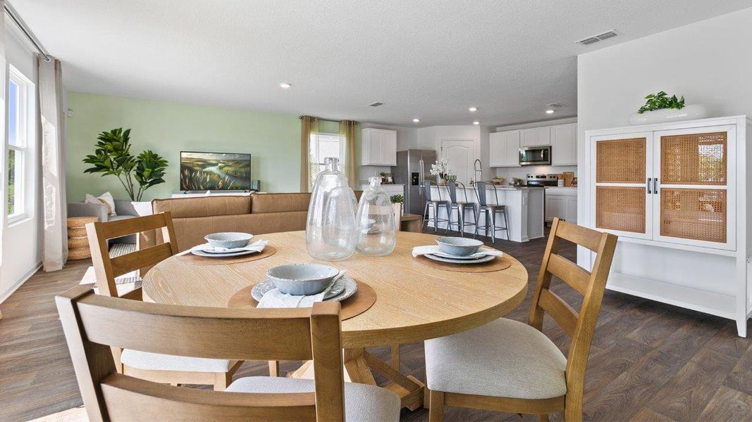 Representative furnished interior of a home built from the CALI by D.R. Horton in Rookery, Green Cove Springs (Image 8). Representative furnished interior of a home built from the CALI by D.R. Horton in Rookery, Green Cove Springs (Image 8).