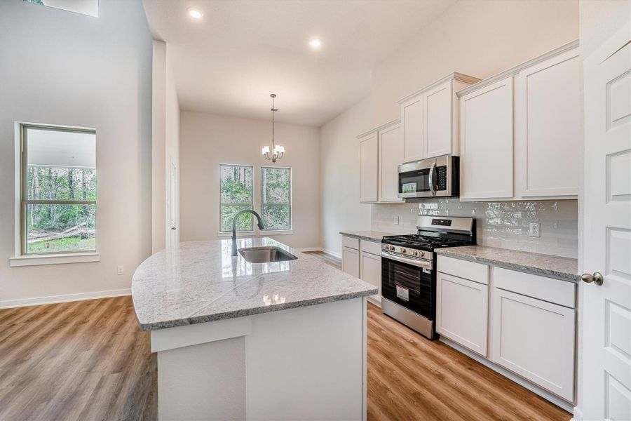 Furnished interior view inside a new home in Deer Pines, Conroe (Image 7).