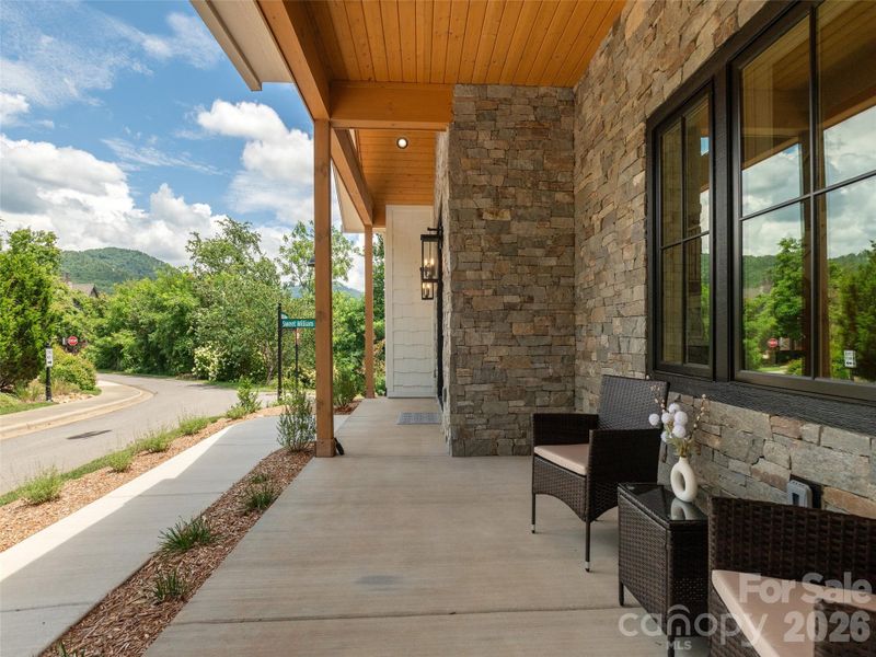 Exterior details and patio area of a home in , Asheville (Image 3).