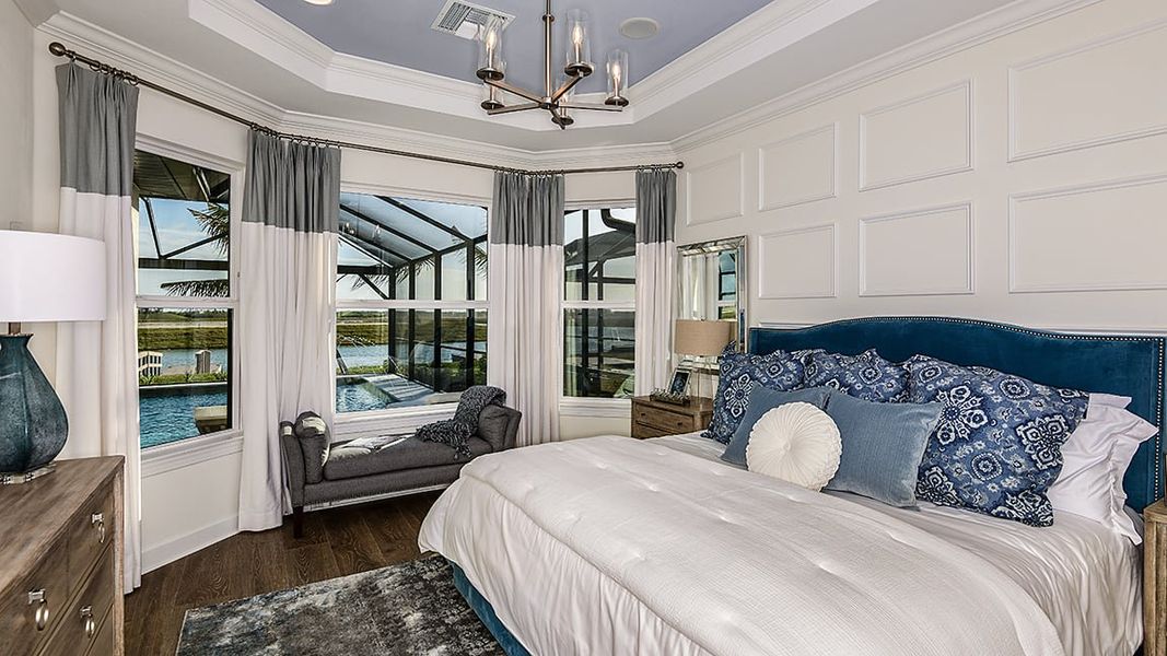 Furnished interior view inside a new home in Esplanade Lake Club, Fort Myers (Image 2).