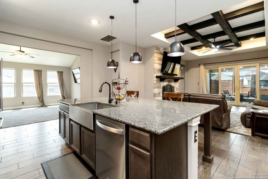 Furnished interior view inside a new home in The Preserve at Singing Hills 50's, Spring Branch (Image 10).