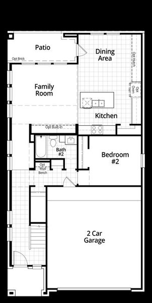 2D floor plan layout for the Solari by Highland Homes in Heartland, Crandall, TX (Image 5).