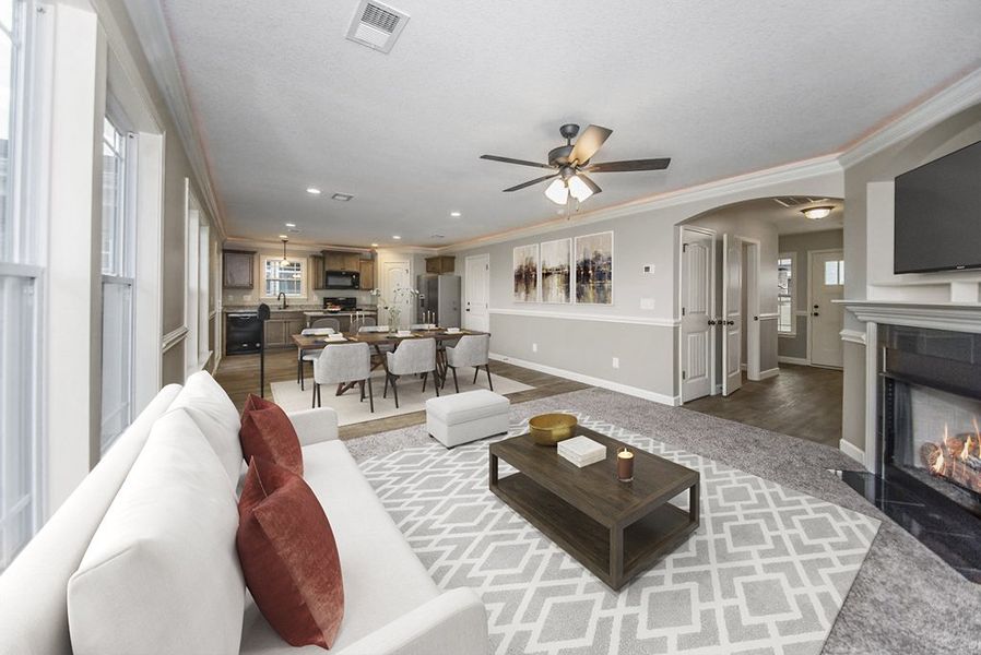 Representative furnished interior of a home built from the Heatherwood by Enchanted Homes in Ballentine Ridge, Lyman (Image 6).