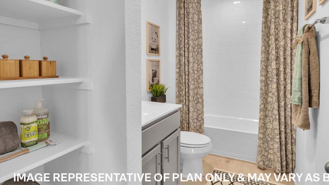 Furnished interior view inside a new home in Trails at Wildhorse, Austin (Image 20).