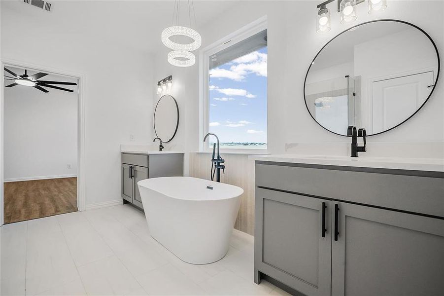 Furnished interior view inside a new home in , Celeste (Image 8).