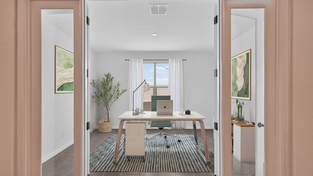 Furnished interior view inside a new home in Salero Journey Collection, Phoenix (Image 8). Furnished interior view inside a new home in Salero Journey Collection, Phoenix (Image 8).