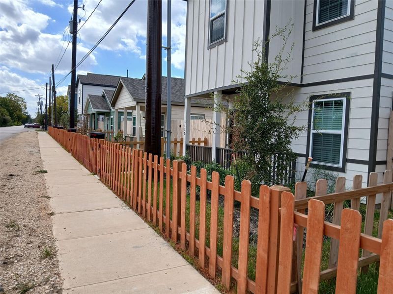 Exterior details and patio area of a home in , Houston (Image 9). Exterior details and patio area of a home in , Houston (Image 9).