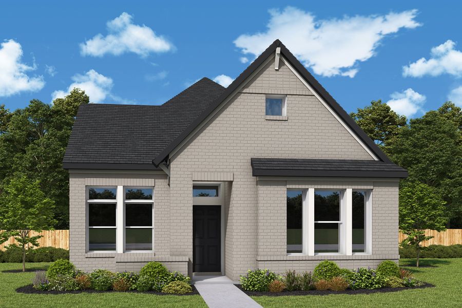 Representative exterior photo of a completed home built from the The Flintwood by David Weekley Homes in Edgewater Garden Series, Royse City, TX (Image 15).