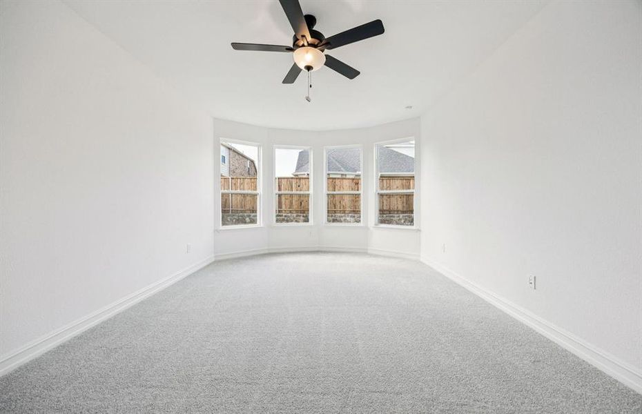 Spacious owner's suite highlighted by large windows Spacious owner's suite highlighted by large windows