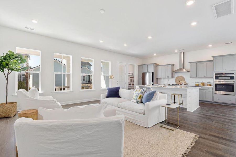 Furnished interior view inside a new home in Heron's Walk at Summers Corner: Row Collection, Summerville (Image 8). Furnished interior view inside a new home in Heron's Walk at Summers Corner: Row Collection, Summerville (Image 8).