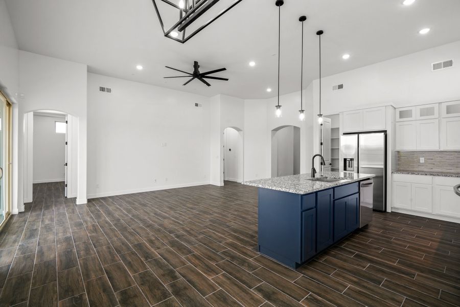 Representative furnished interior of a home built from the Scottsdale by LEH. Homes in Verdancia, El Paso (Image 11).