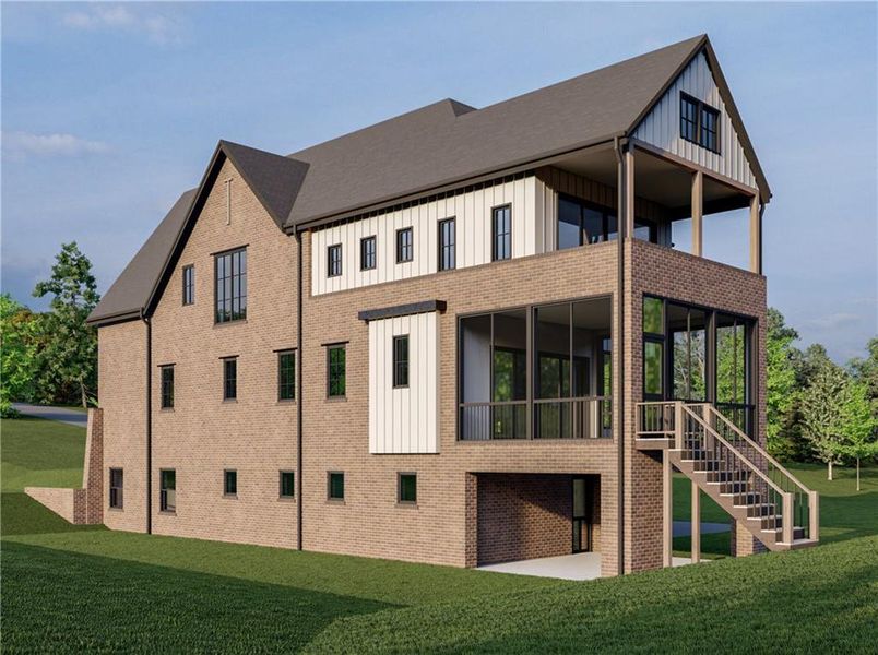 Front exterior of a new home in , Atlanta, GA, highlighting curb appeal (Image 20).