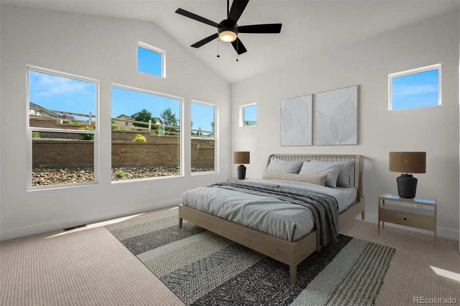 Furnished interior view inside a new home in Cloverleaf - Pinnacle Collection, Monument (Image 8).