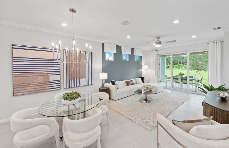 Furnished interior view inside a new home in Harbor Isle, Vero Beach (Image 12).