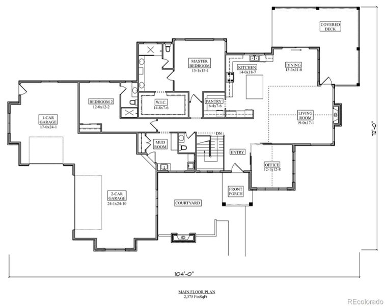 Main Level floor plan of the Carmith Circle Main Level floor plan of the Carmith Circle