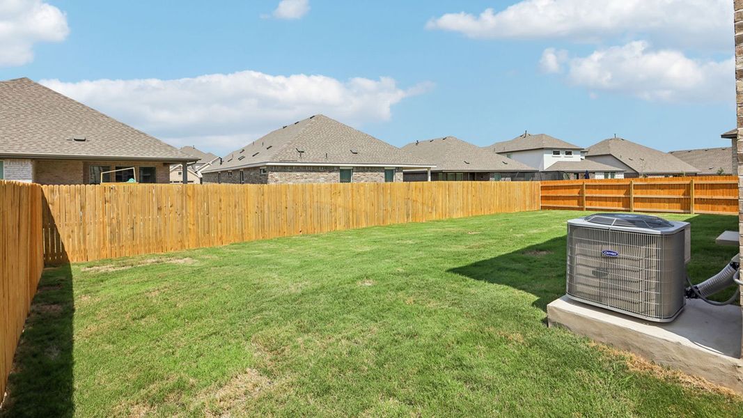 Exterior details and patio area of a home in Rosenbusch Ranch, Leander (Image 4).