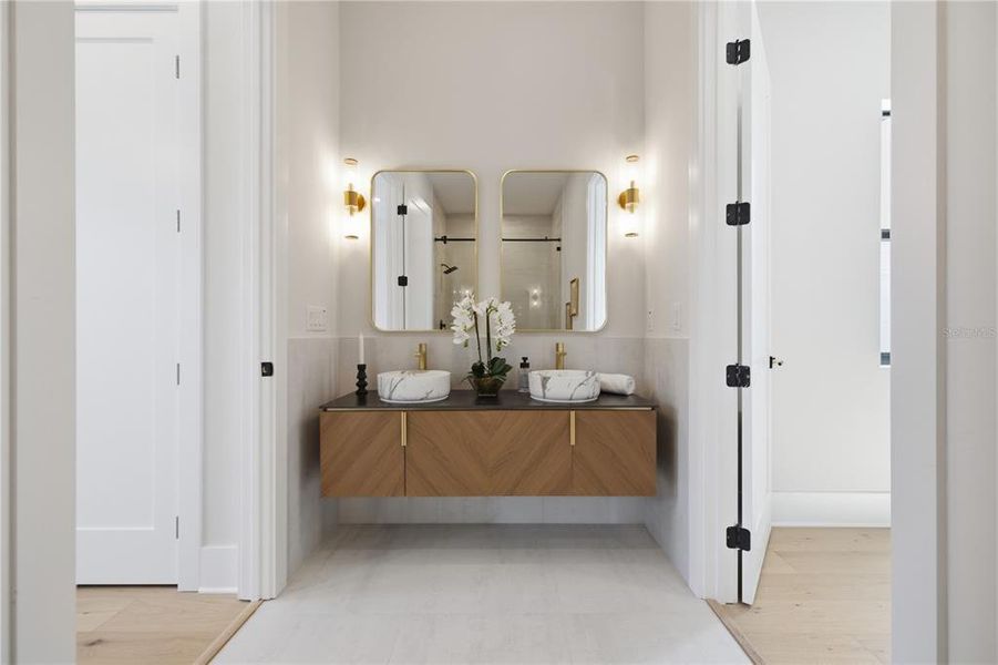 Furnished interior view inside a new home in , Tampa (Image 45). Furnished interior view inside a new home in , Tampa (Image 45).
