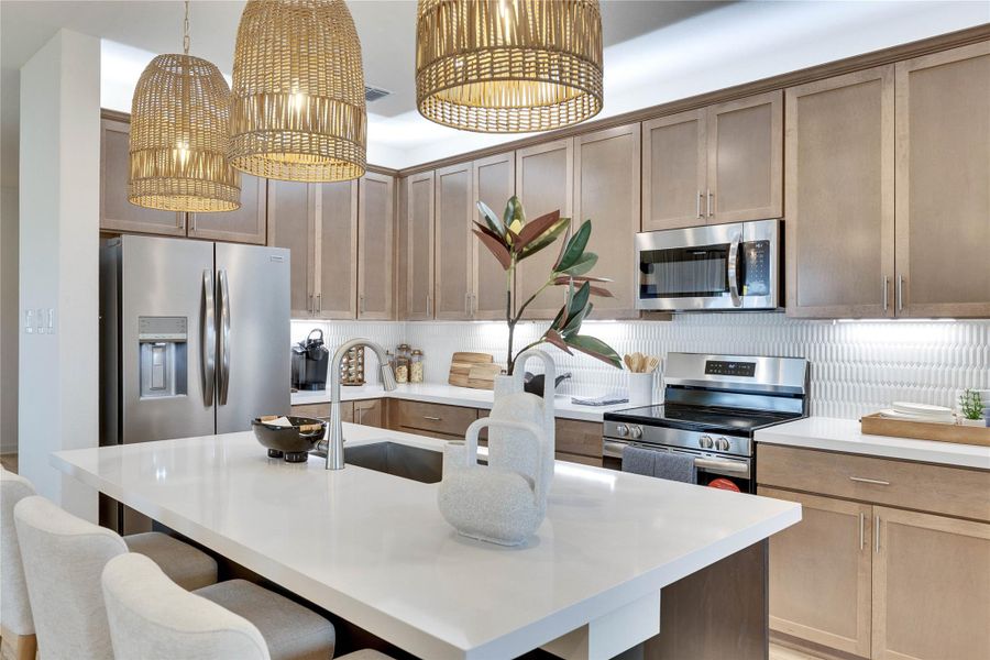 Furnished interior view inside a new home in Whisper South, San Marcos (Image 15).