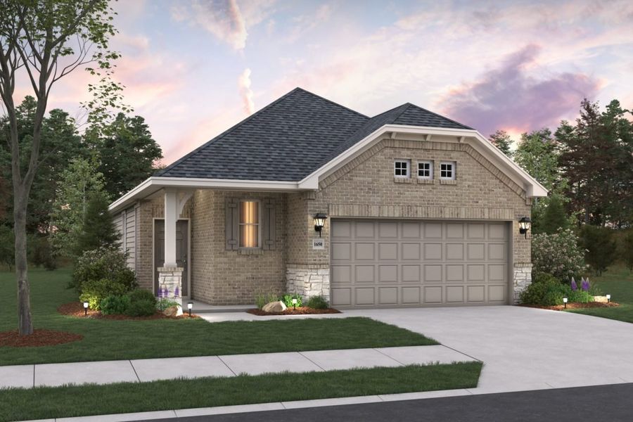 Representative exterior photo of a completed home built from the McClellan II Mustang Meadows 40s by Brohn Homes in Mustang Meadows, Waller, TX (Image 8).