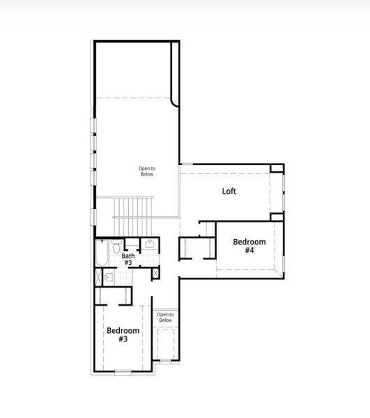 2D floor plan layout for the Lotus by Highland Homes in Midline, Webster, TX (Image 17).