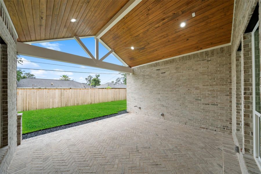 Exterior details and patio area of a home in , Houston (Image 3).