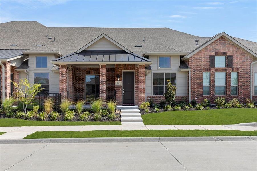 Front exterior of a new home in Woodbridge, Wylie, TX, highlighting curb appeal (Image 2).