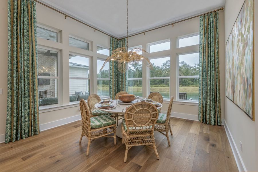 Representative furnished interior of a home built from the Stella II by Riverside Homes in Hidden Creek at SilverLeaf, St. Augustine (Image 17).