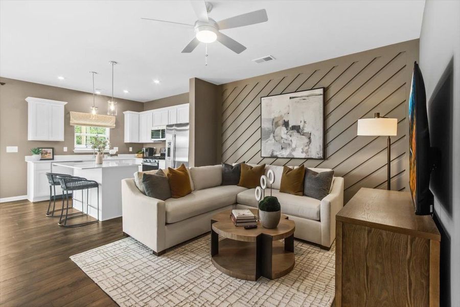 Furnished interior view inside a new home in Gardner Heights, Greer (Image 2). Furnished interior view inside a new home in Gardner Heights, Greer (Image 2).