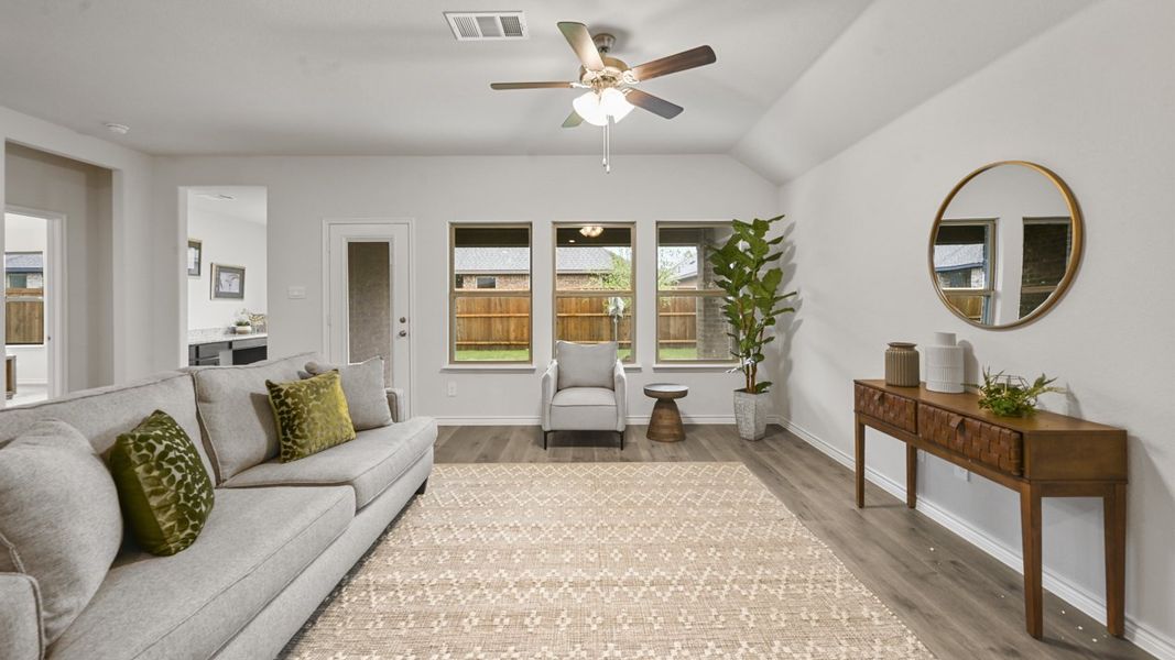Furnished interior view inside a new home in Trailstone, Caddo Mills (Image 9). Furnished interior view inside a new home in Trailstone, Caddo Mills (Image 9).