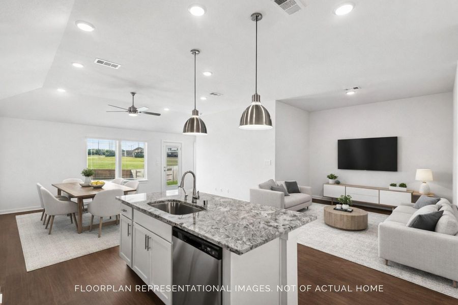 Furnished interior view inside a new home in Hallimore Ranch, Rosenberg (Image 6).