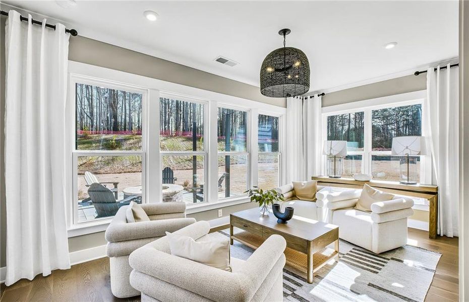 Furnished interior view inside a new home in Rose Creek, Cumming (Image 17).