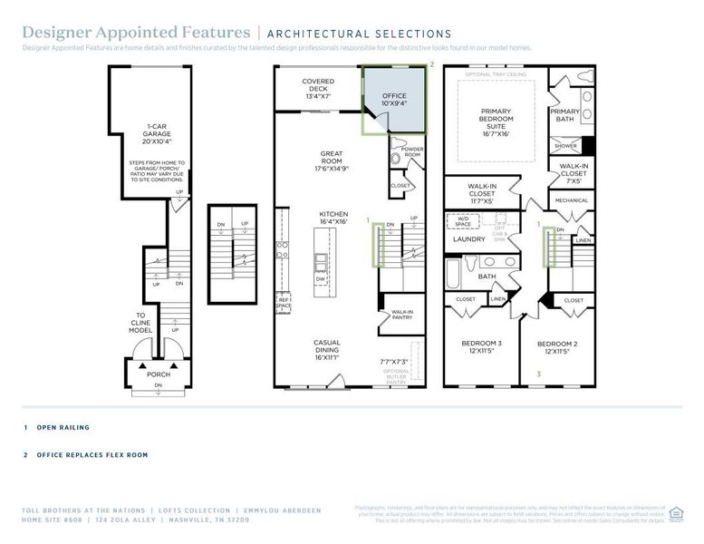 2D floor plan layout of this home in The Nations, Nashville, TN (Image 7).