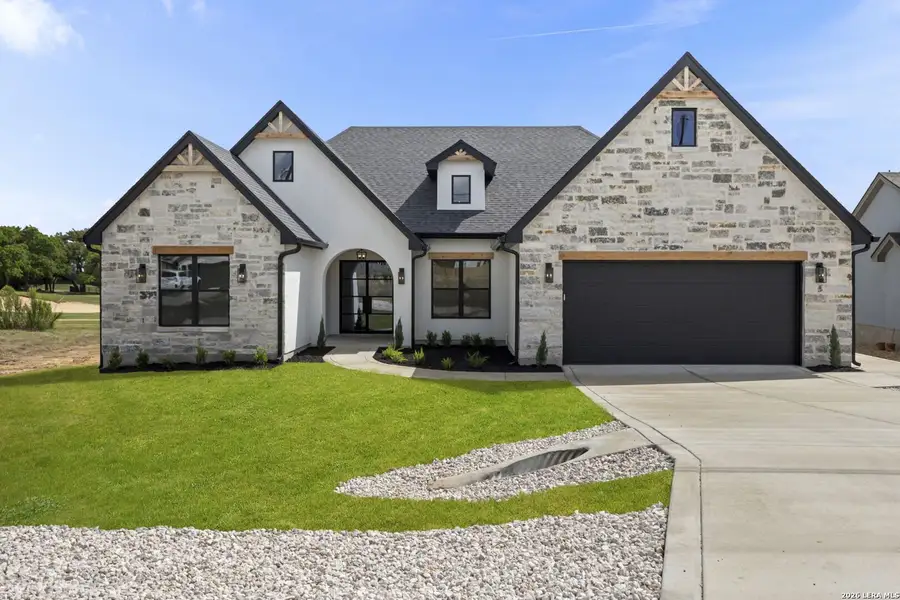 Front exterior of a new home in , Blanco, TX, highlighting curb appeal (Image 1). Front exterior of a new home in , Blanco, TX, highlighting curb appeal (Image 1).