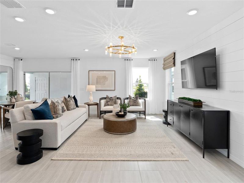 Furnished interior view inside a new home in EverBe, Orlando (Image 6).