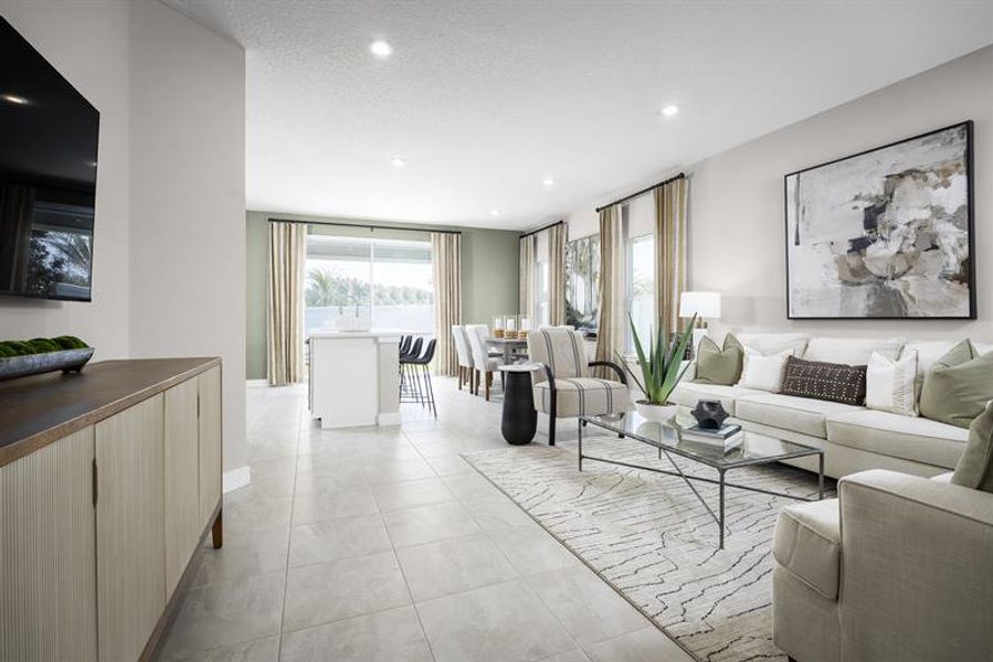 Representative furnished interior of a home built from the Mayshore Exterior by Ryan Homes in Kendall Pointe, Melbourne (Image 7).